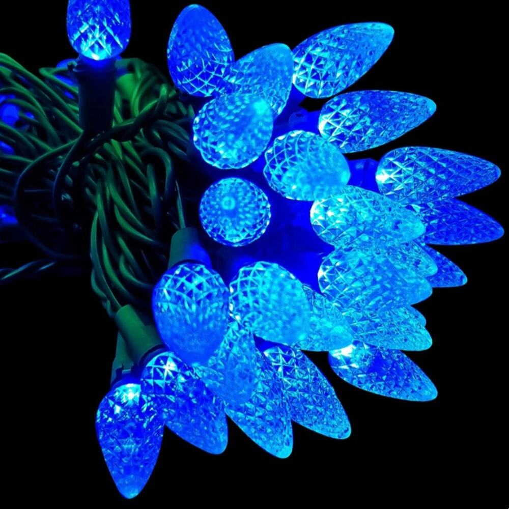 String of 60 Blue LED Strawberry Lights